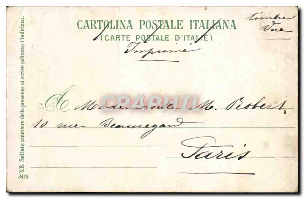 Cava dei Tirreni — Panorama von Cava — Verlag E. Ragozino, Neapel - Rückseite