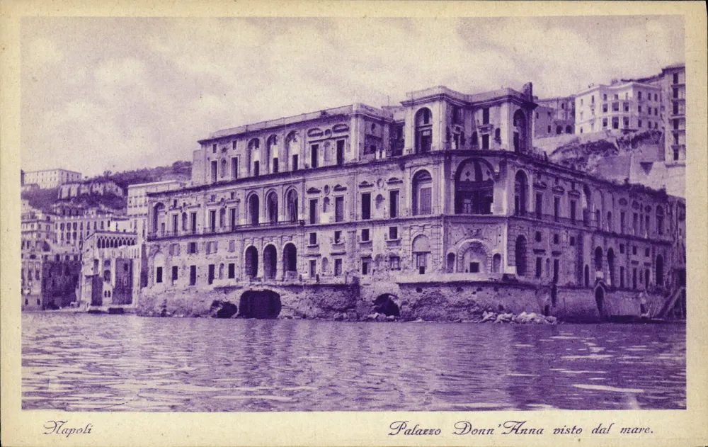 Neapel — Palazzo Donn'Anna vom Meer aus gesehen — Ediz. R. RENZA & C. - Neapel - Vorderseite