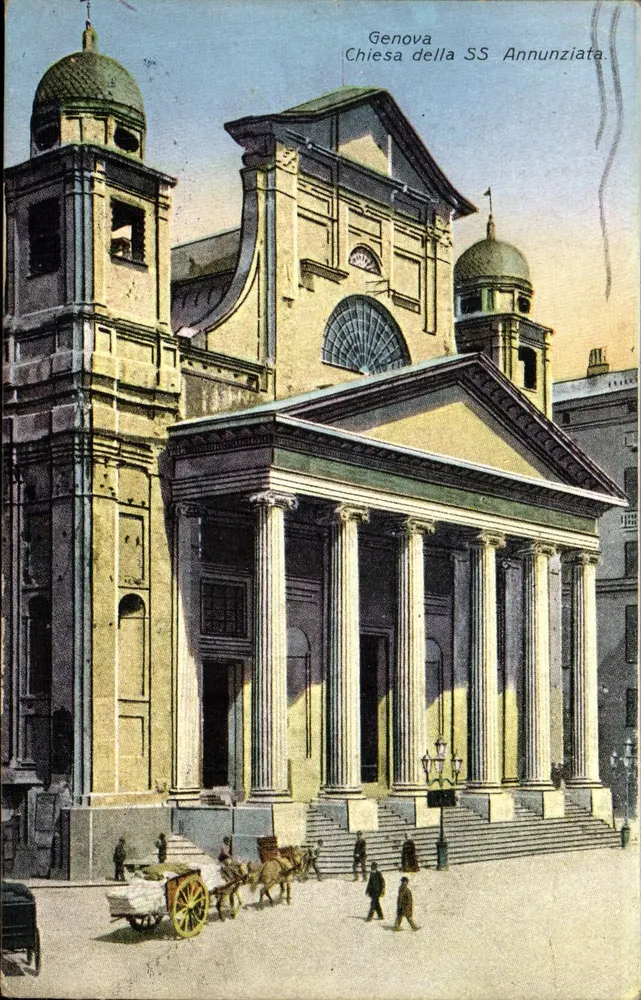 Genova - Kościół SS. Annonziata — wydawca nieznany, numer serii nie widoczny - Awers