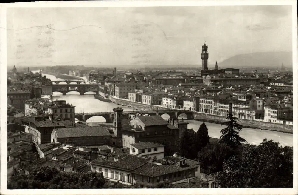 Panoramablick auf Florenz — Piazza Michelangelo — Verlag Ballerini & Fratini, Nr. 413 - Vorderseite