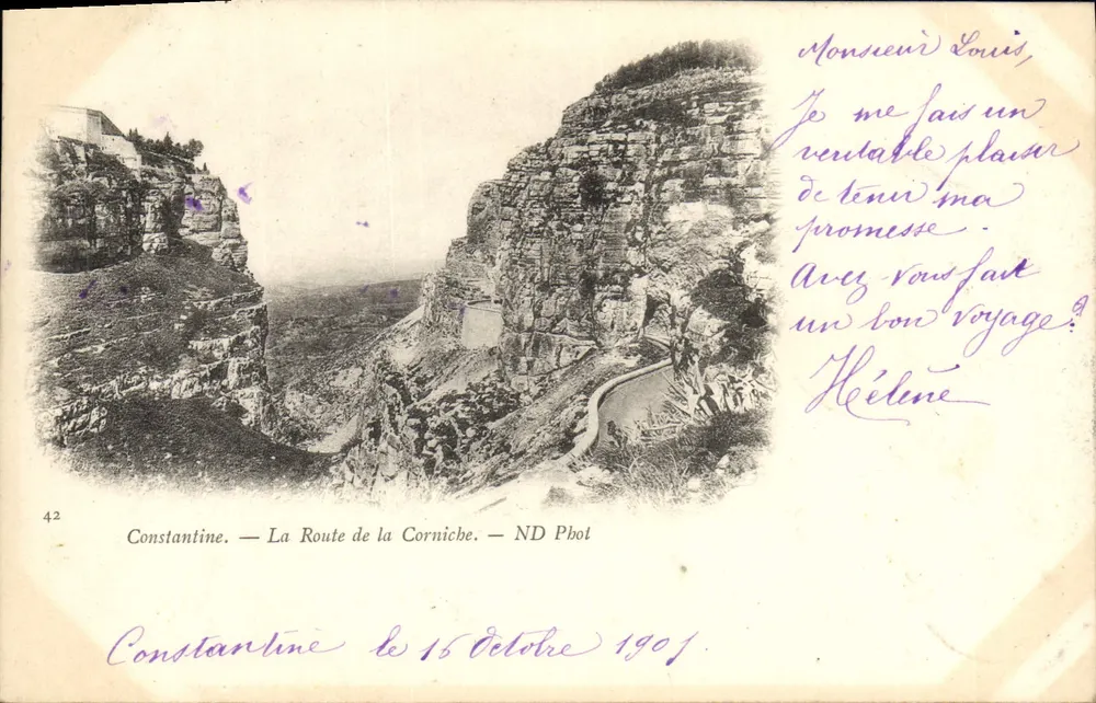 Constantine — A Estrada da Corniche — ND Phot - Frente
