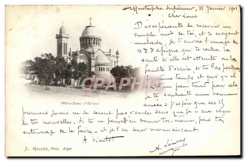 Notre-Dame d'Afrique — Argel — J. Geiser, Fot. Argel - Frente