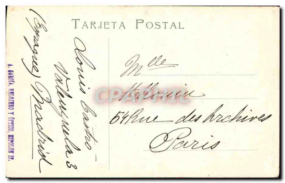 Burgos — A Catedral — Coleção García - Verso