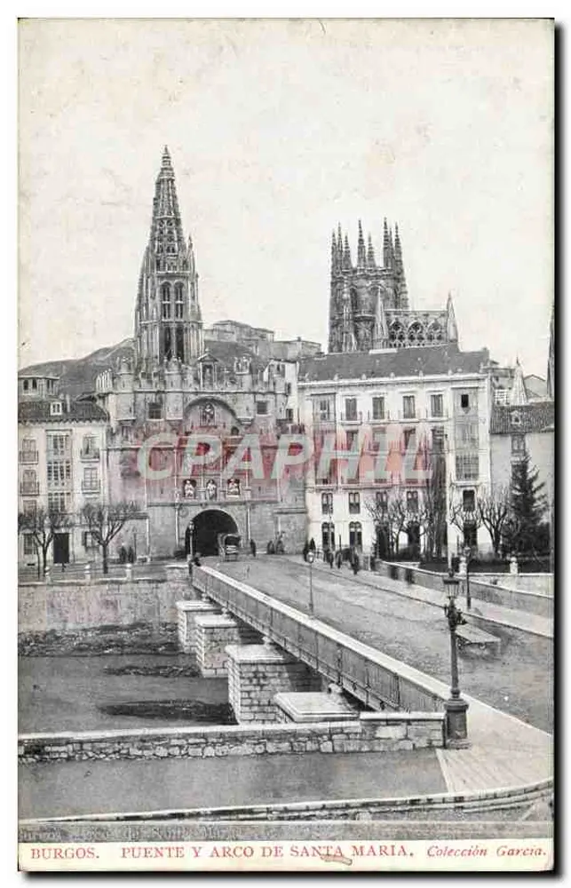 Burgos. Brücke und Bogen von Santa María — Sammlung Garcia. - Vorderseite