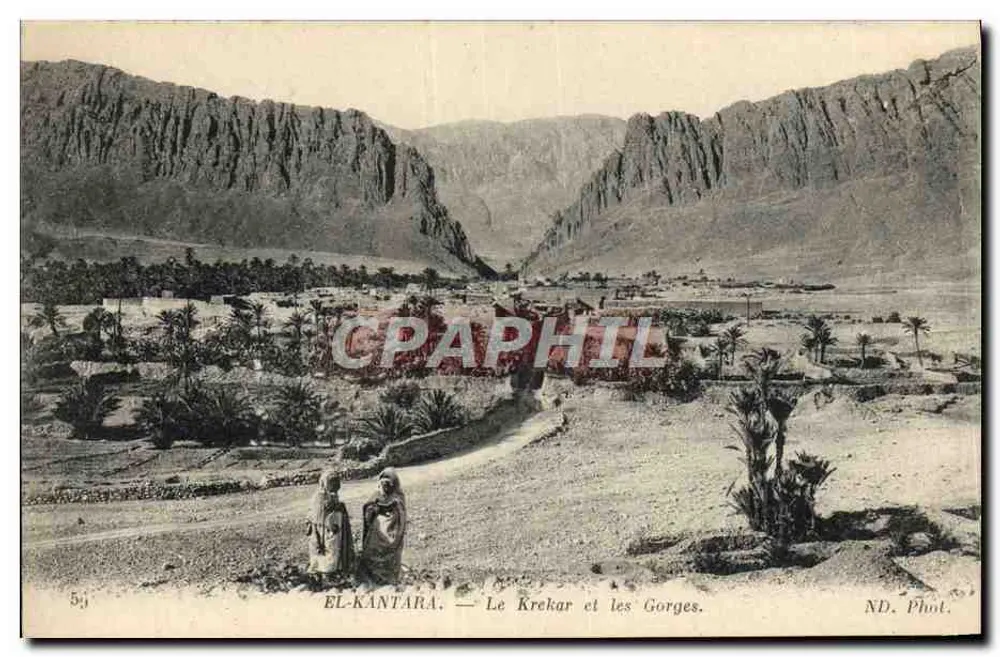 El Kantara — O Krekar e as Gorges — ND. Fot. - Frente