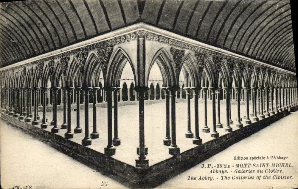 Mont-Saint-Michel — Galerias do Claustro — J.P. - 59 bis - Frente