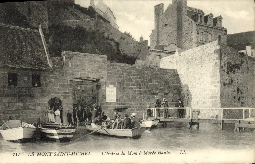 Mont Saint-Michel — Der Eingang zum Berg bei Ebbe — LL. — Nr. 117 - Vorderseite