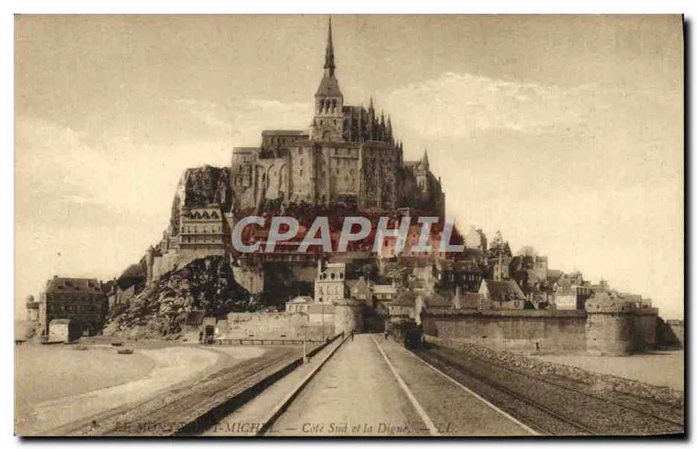Mont Saint-Michel — Südseite und die Digue — LL. - Vorderseite