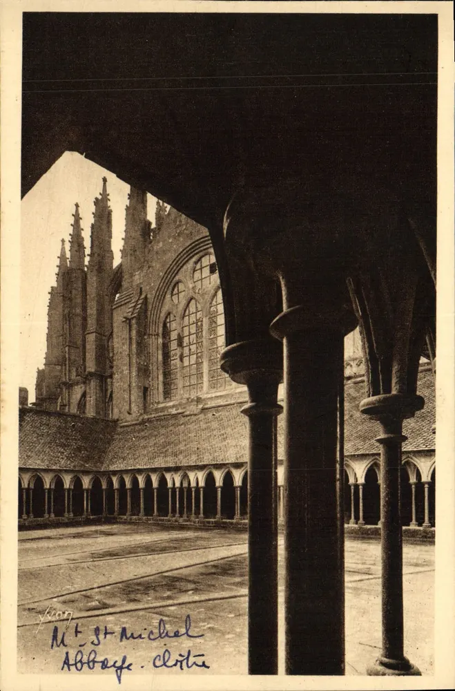 Mont-Saint-Michel — Abtei — Der Cloister — Les Éditions d'Art XXON, Paris - Vorderseite