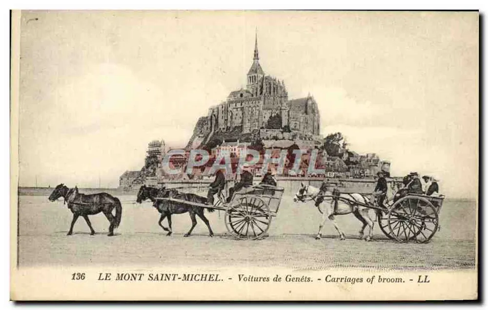 O Monte Santo-Miçael — Carruagens de Genêts — editor LL, n° 136 - Frente