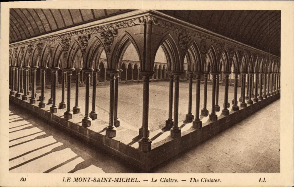O Mont-Saint-Michel — O Claustro — The Cloister — n°80 — L.L. - Frente