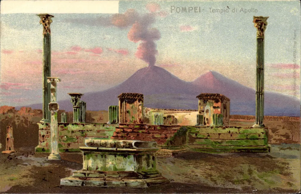 Pompei - Tempio di Apollo — wydawca nieznany, numer seryjny nie widoczny - Awers