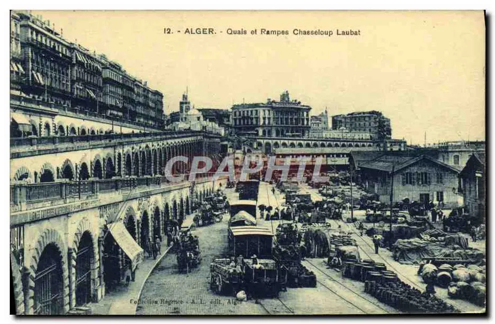 Alger — Kai und Rampen Chasseloup Laubat — Sammlung Hagerne, A. L. edit. Alger - Vorderseite