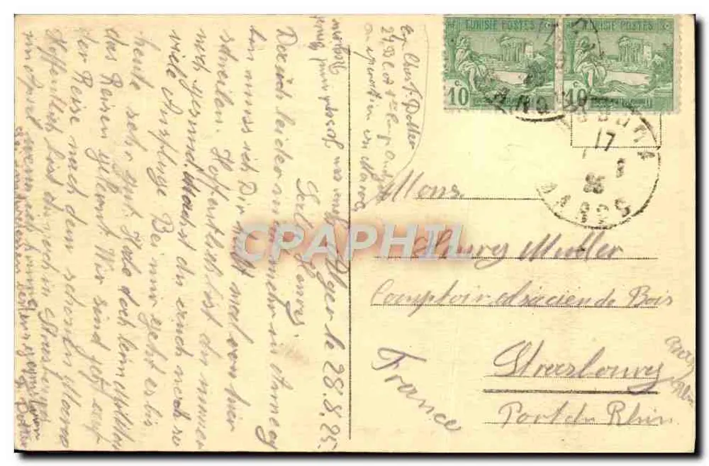 Alger — Kai und Rampen Chasseloup Laubat — Sammlung Hagerne, A. L. edit. Alger - Rückseite