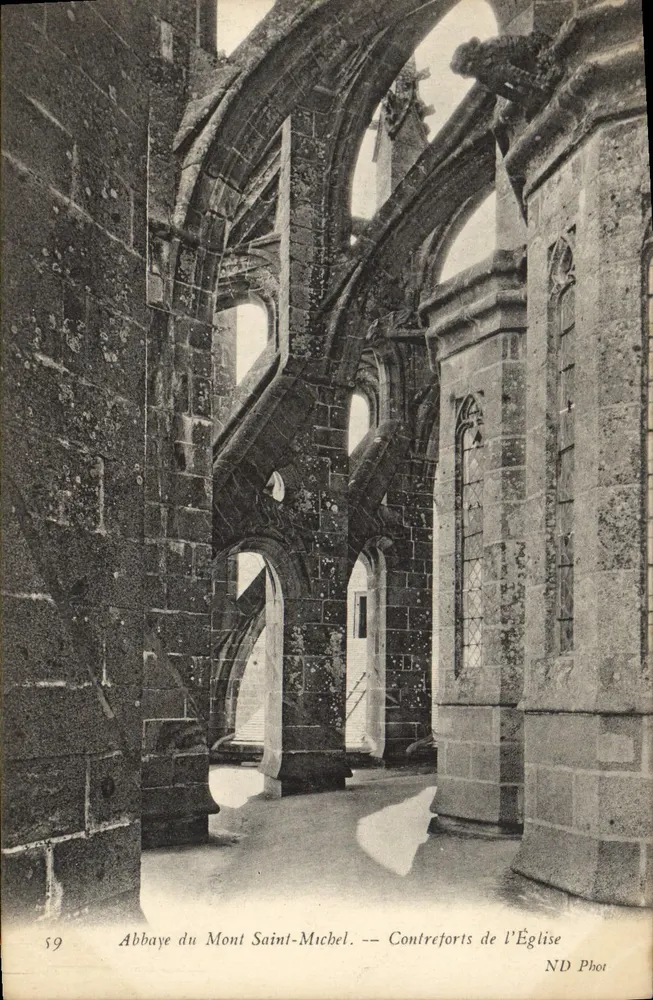 Abbaye du Mont Saint-Michel — Stützen der Kirche — ND Phot - Vorderseite