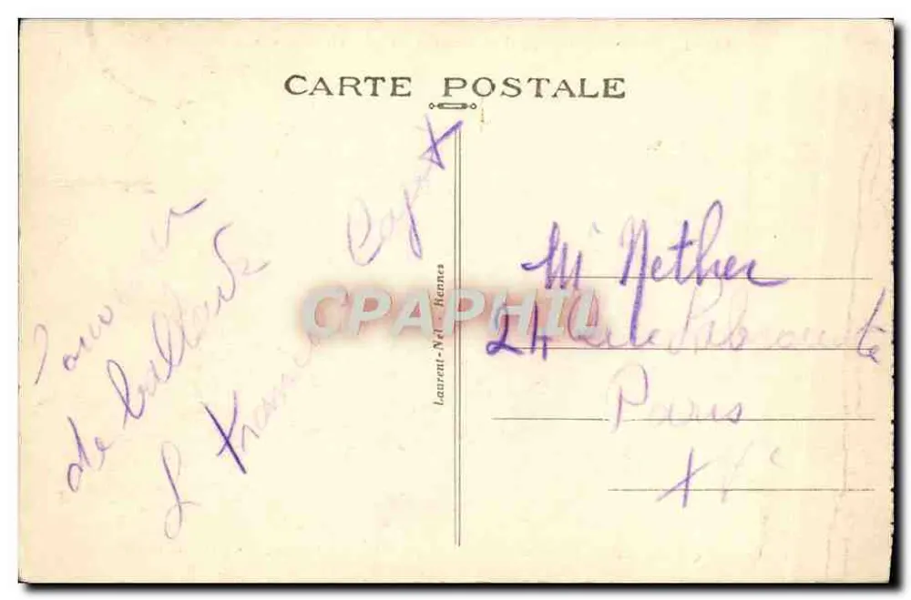 Mont-Saint-Michel — Südostseite — Ankunft einer Genets-Kutsche — Verlag Laurent-Néthier, Nr. 169 - Rückseite