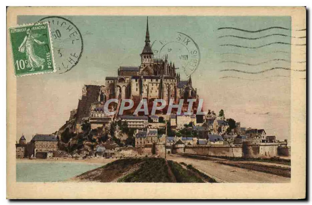 Mont-Saint-Michel — Ansicht vom Damm — J.P. - 1. Sonderausgabe in der Abtei - Vorderseite