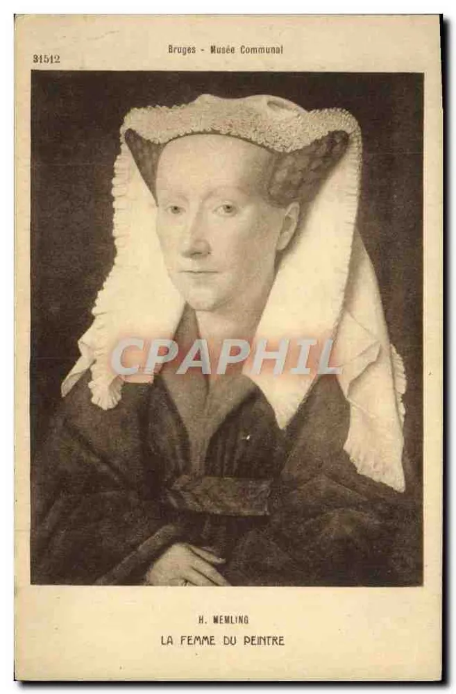 Die Ehefrau des Malers — H. Memling — Gemeinsames Museum von Brügge - Vorderseite