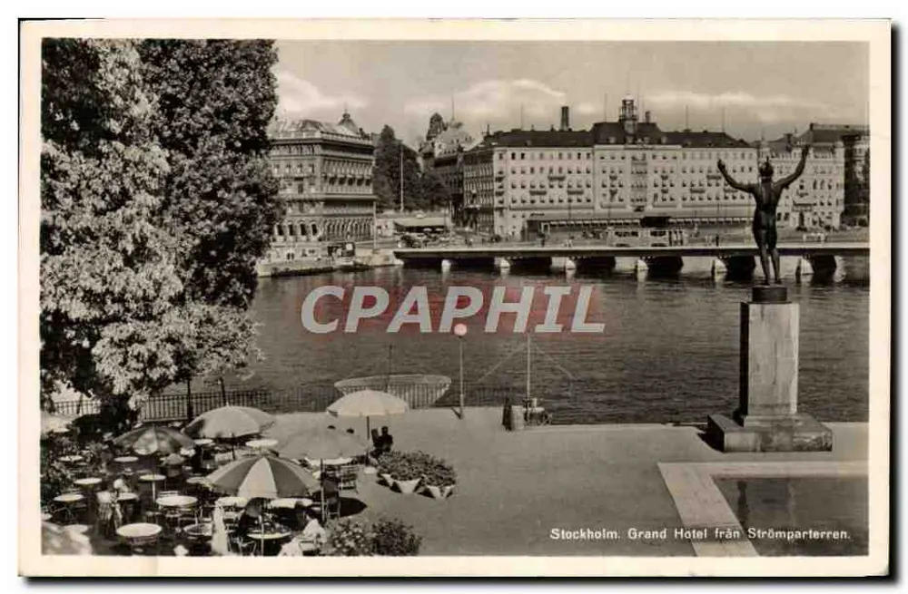Stockholm. Grand Hotel från Strömparterren — Verlag Konst A.-B., Nr. 251 - Vorderseite