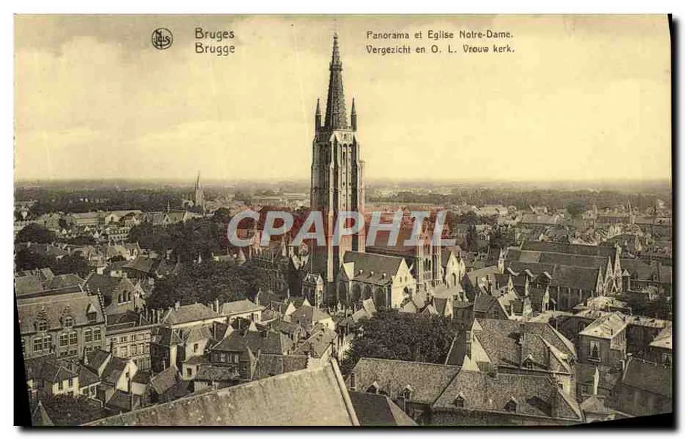 Brügge — Panorama und Kirche Notre-Dame — N. Leis - Vorderseite