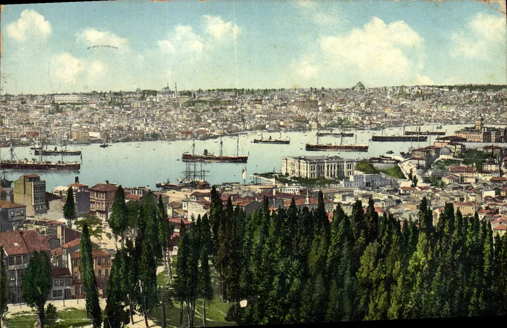 Konstantinopel. Stamboul und der Goldene Horn. — Panoramablick auf den Bosporus — Verlag nicht sichtbar - Vorderseite