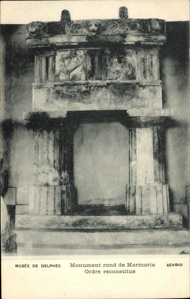 Delphi-Museum — Runder Monument von Marmaria — Rekonstruierte Ordnung — Verlag Palins & Co, Athen, n°170 - Vorderseite