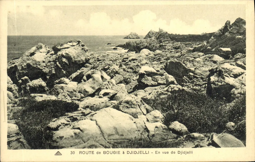 Route de Bougie nach Djidjelli — Blick auf Djidjelli — Verlag RA n°30 - Vorderseite