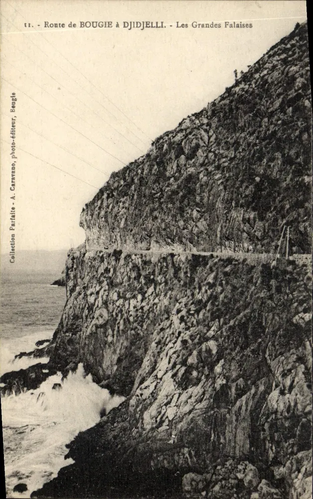 Route von Bougie nach Djidjelli - Die Großen Klippen — A. Caravano, Fotoverlag, Bougie - Vorderseite
