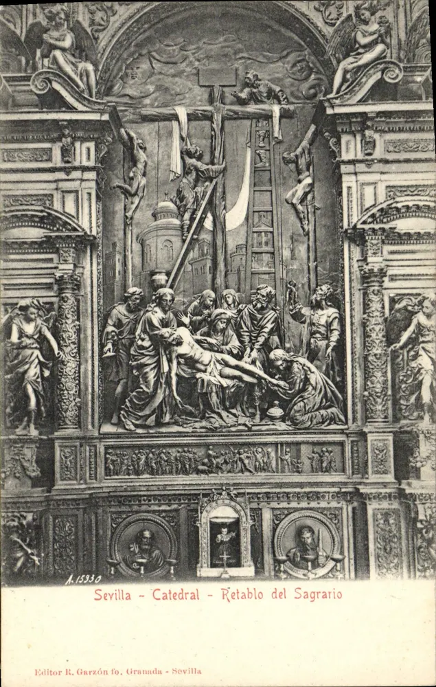 Sevilla - Kathedrale - Retablo del Sagrario — Verleger R. Garzón fo. Urnanada - Vorderseite