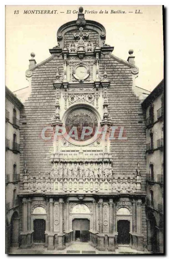 Montserrat — El Gran Pórtico de la Basílica — LL. - Recto