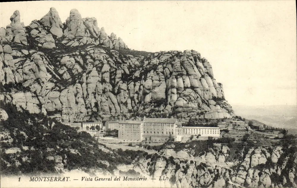 Montserrat — Vista geral do mosteiro — LL. - Frente
