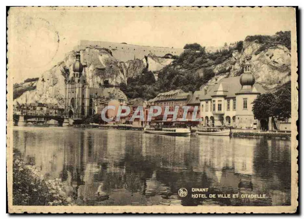 Dinant — Rathaus und Zitadelle — Verlag E. Thill, Brüssel, Nr. 19 - Vorderseite