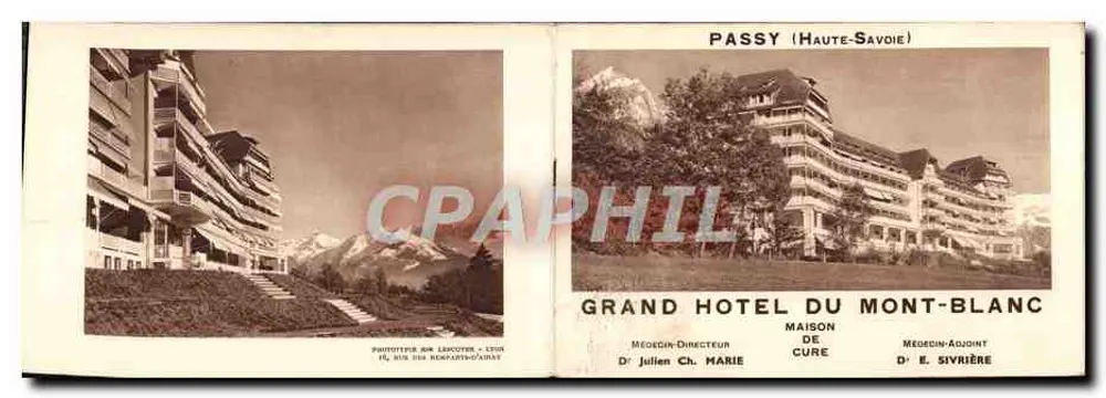 Panorama der Mont-Blanc-Kette vom Hotel aus — Grand Hotel du Mont-Blanc, Passy (Haute-Savoie) - Rückseite