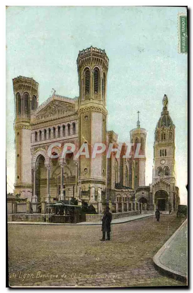 Lyon - Basílica do Sagrado Coração de Fourvière — editor anônimo, número de série não visível - Frente