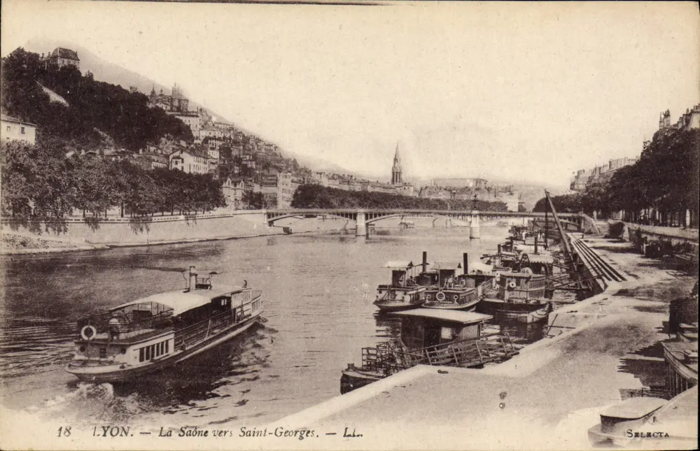 LYON — La Saône vers Saint-Georges — SELECTA - Recto