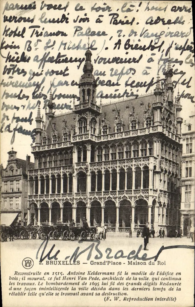 Brüssel — Grand'Place — Königspalast — F.W. Reprint - Vorderseite