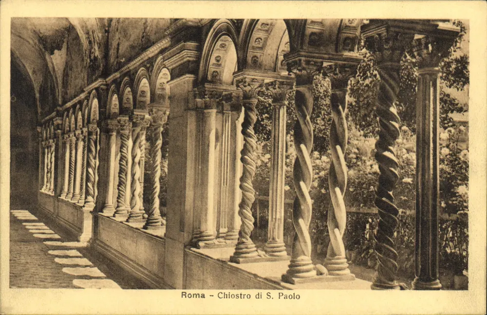 Roma – Chiostro di S. Paolo — Fototipia Alterona - Terni - Recto