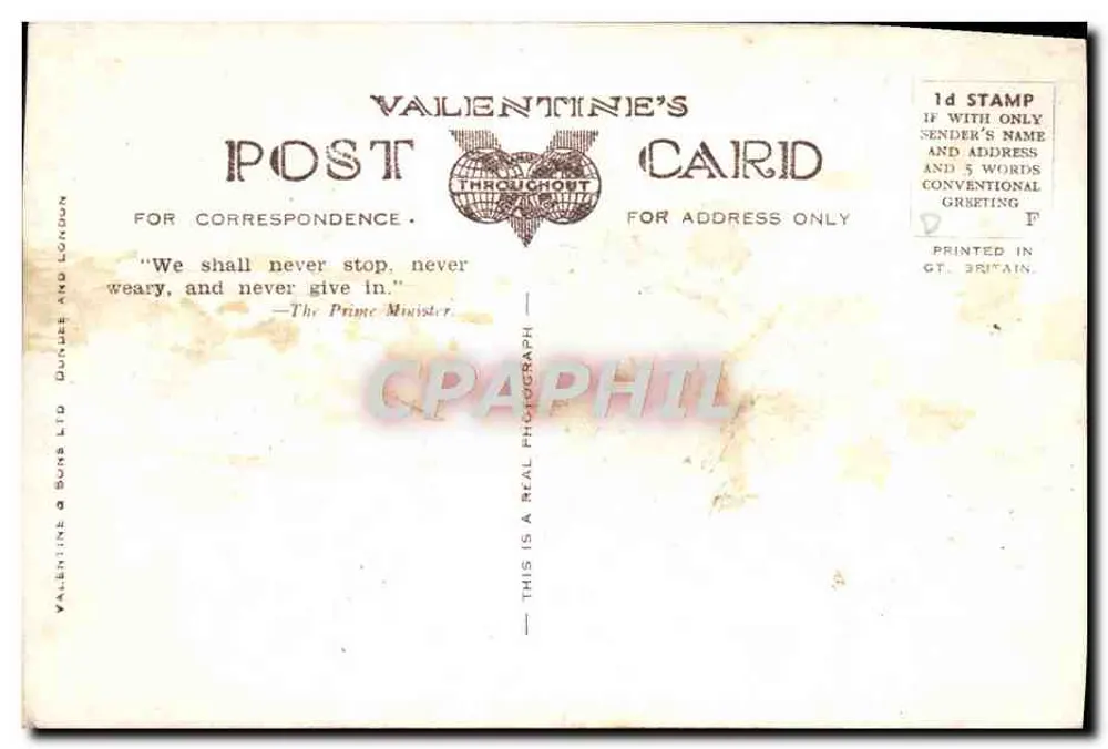 Bellshill — Um Glück für Sie aus Bellshill — Valentinstag-Karte - Rückseite