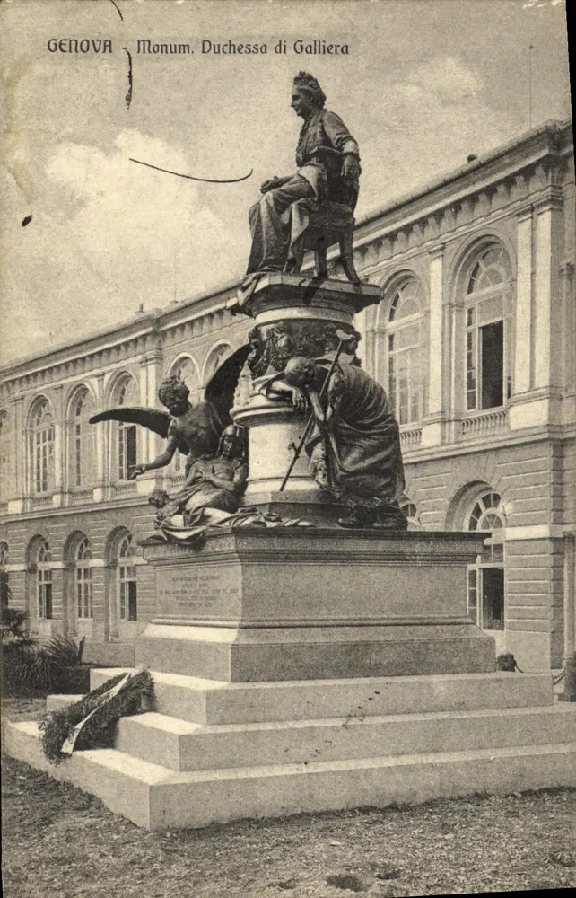 Genova — Monumento à Duquesa de Galliera — Editor D. Menapace, n°1167 - Frente