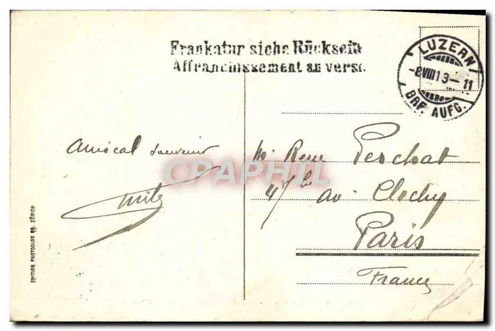 Luzern - Kriegs- und Friedensmuseum mit Alpen — éditeur PHOTON ZÜRICH, n° 2446 - Rewers