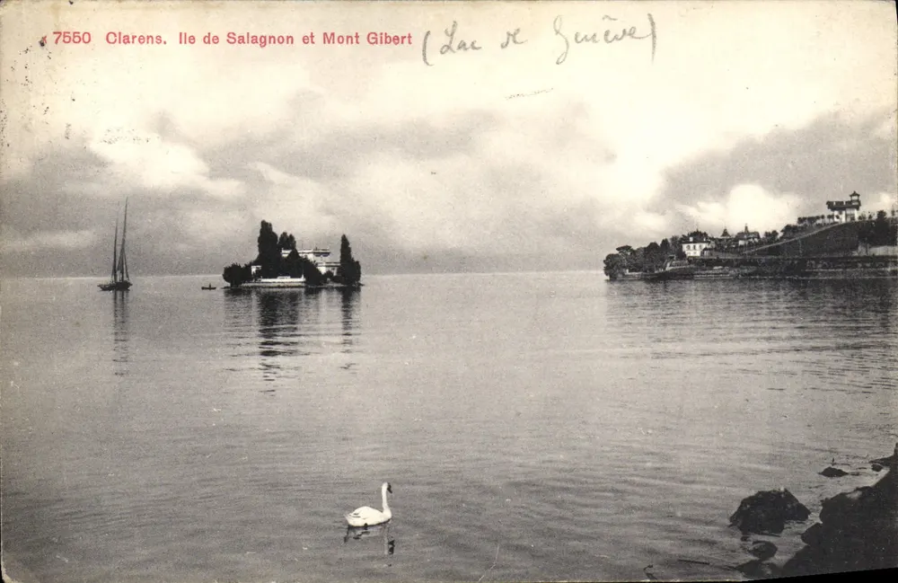 Clarens — Ile de Salagnon et Mont Gibert — éditeur Claren - Recto