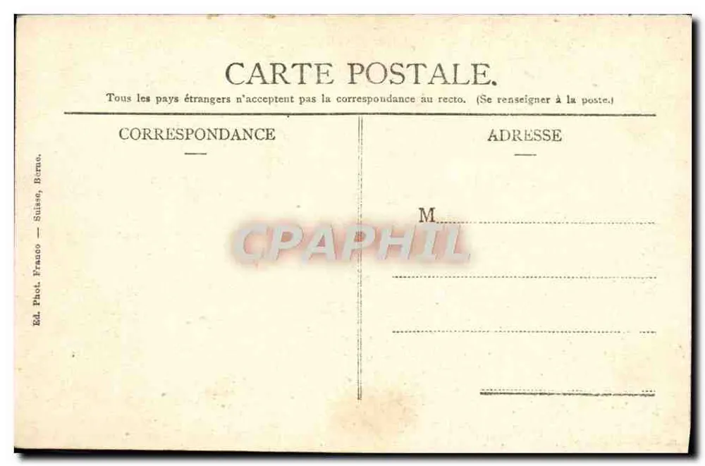 Genève — La Jetée des Paquis — B. & F. No. 909 - Verso