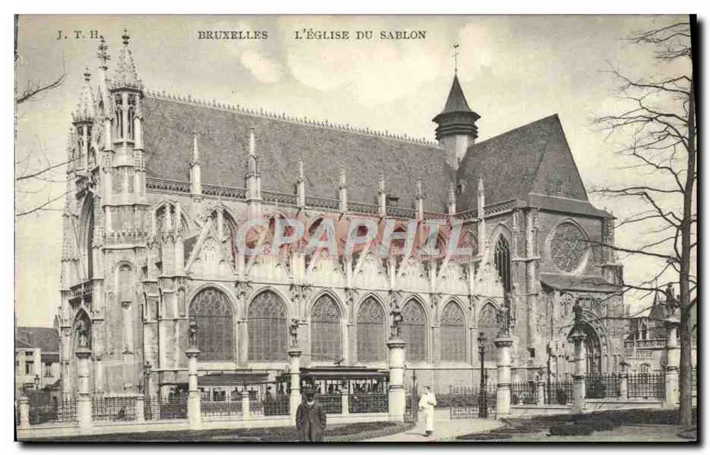 Bruxelas — A Igreja do Sablon — J.T.H. - Frente