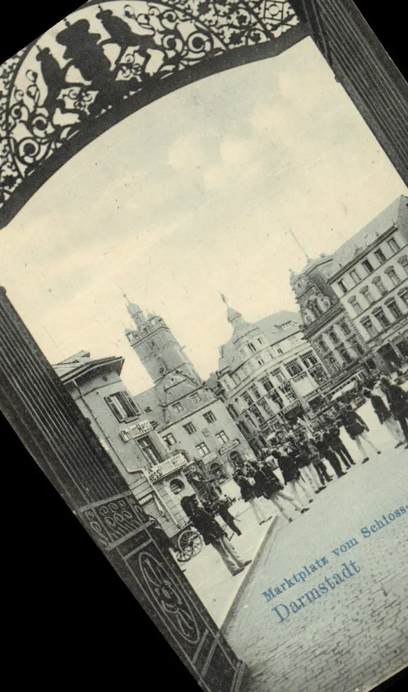 Marktplatz vom Schloss — Darmstadt — unbekannter Verleger - Vorderseite