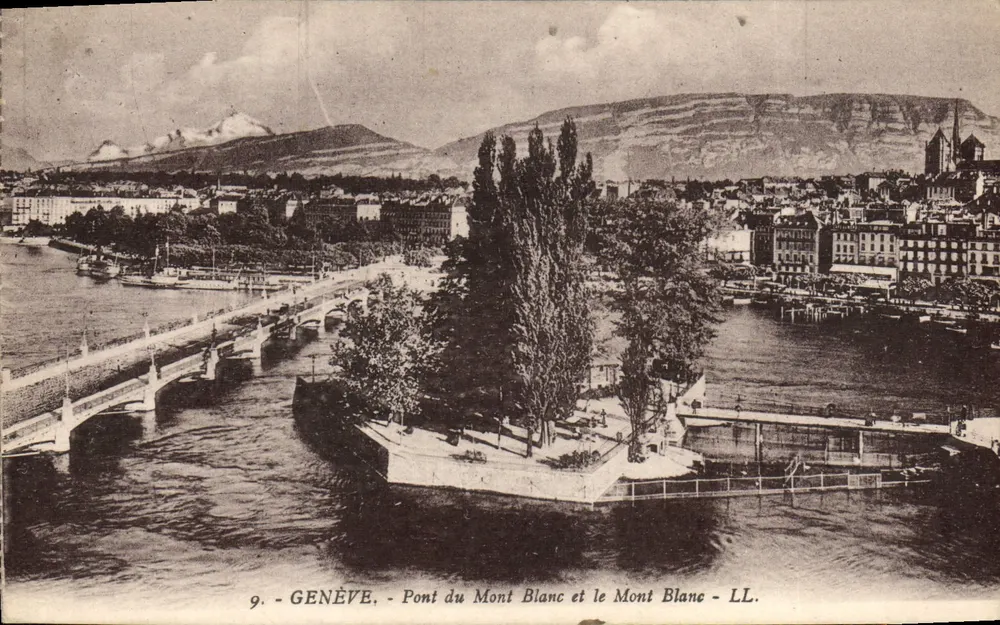 Genf - Pont du Mont Blanc und Mont Blanc - LL. - N°9 - Vorderseite