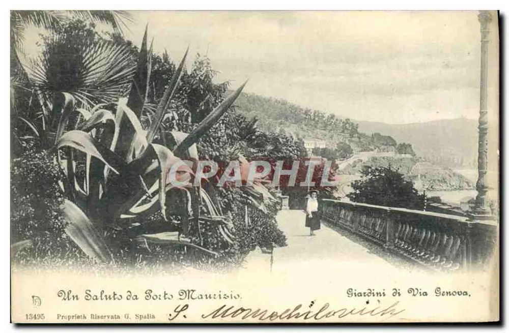 Giardini di Via Senova — Porto Maurizio — G. Spatia - Vorderseite