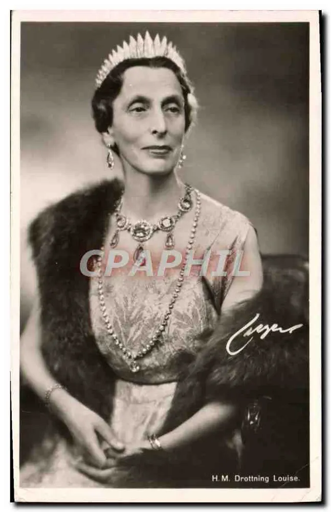 H.M. Drottning Louise — portrait officiel — éditeur Cayer - Frente