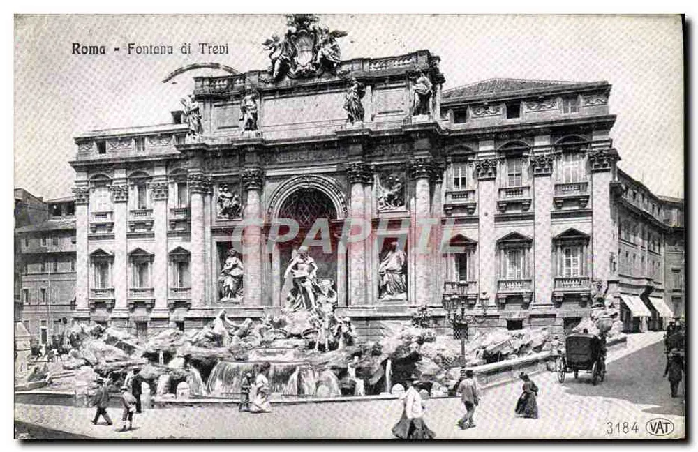 Roma - Fontana di Trevi — editor VAT, n° de série 3184 - Frente