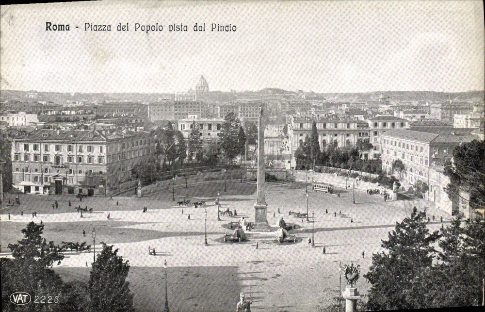 Roma - Piazza del Popolo vista dal Pincio — éditeur VAT n°2226 - Recto