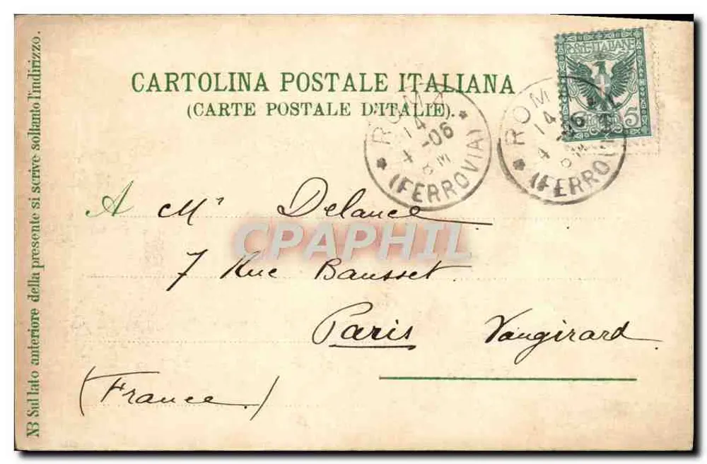 Vue panoramique de Rome depuis la coupole de Saint-Pierre — G. Blumen & C°, Napoli, n° 288 - Verso